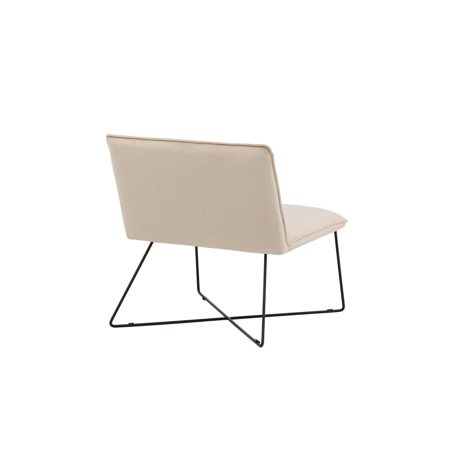 Sessel X-lounge aus Samt - Beige-Sessel-Venture Home-le canapé