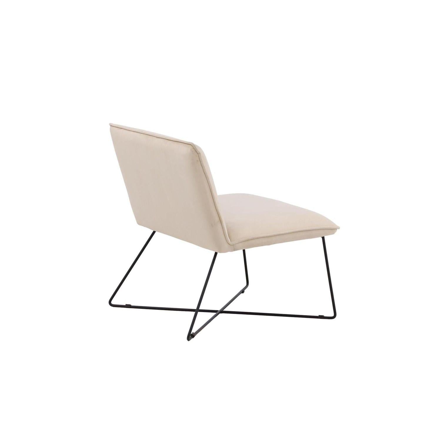 Sessel X-lounge aus Samt - Beige-Sessel-Venture Home-le canapé