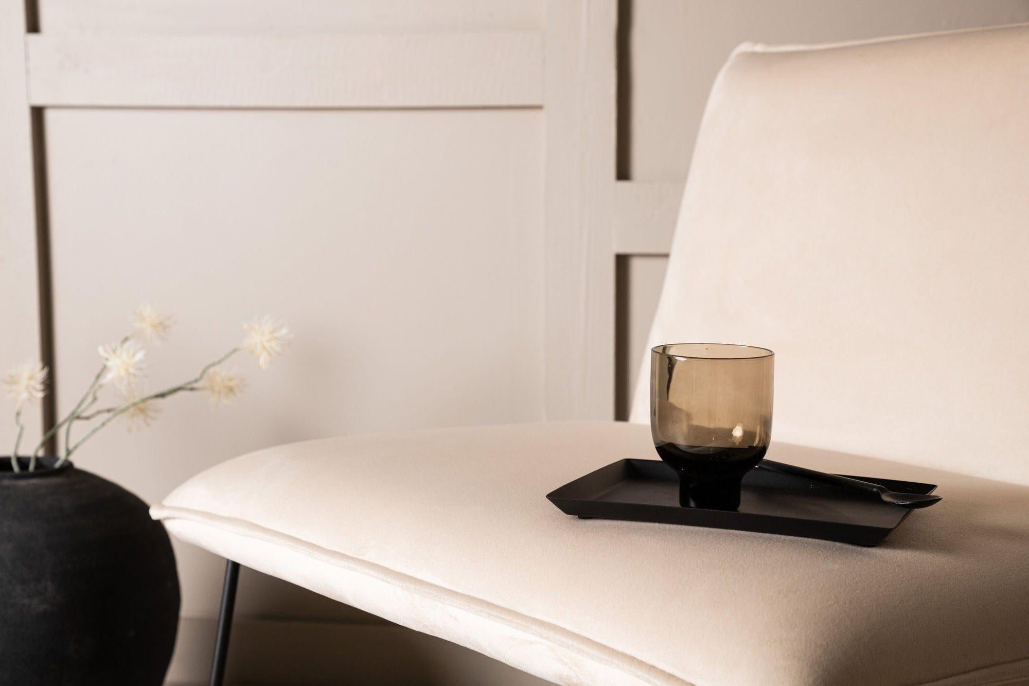 Sessel X-lounge aus Samt - Beige-Sessel-Venture Home-le canapé