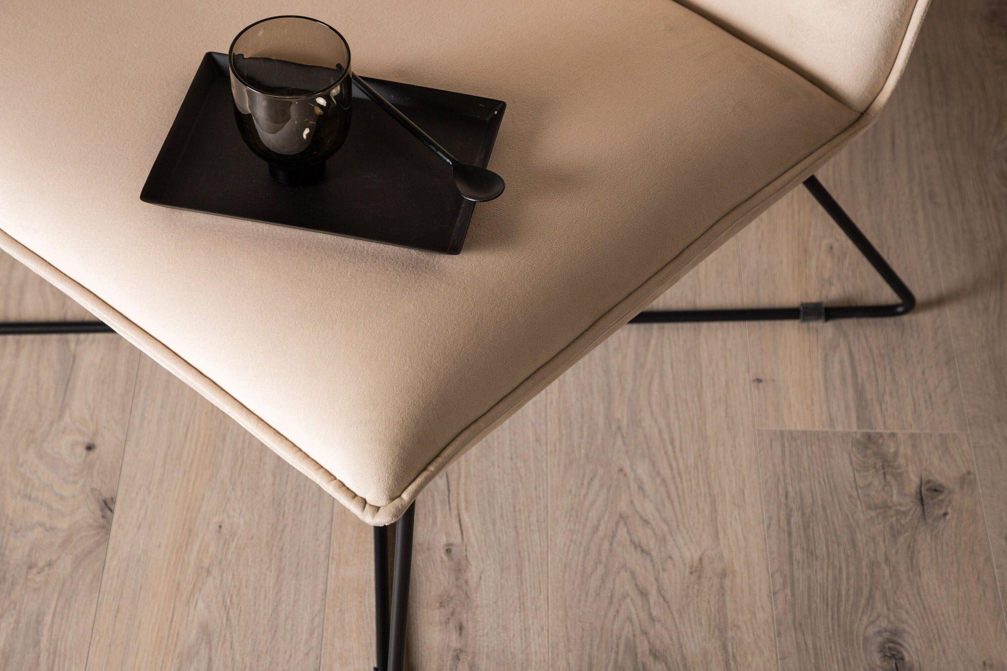 Sessel X-lounge aus Samt - Beige-Sessel-Venture Home-le canapé