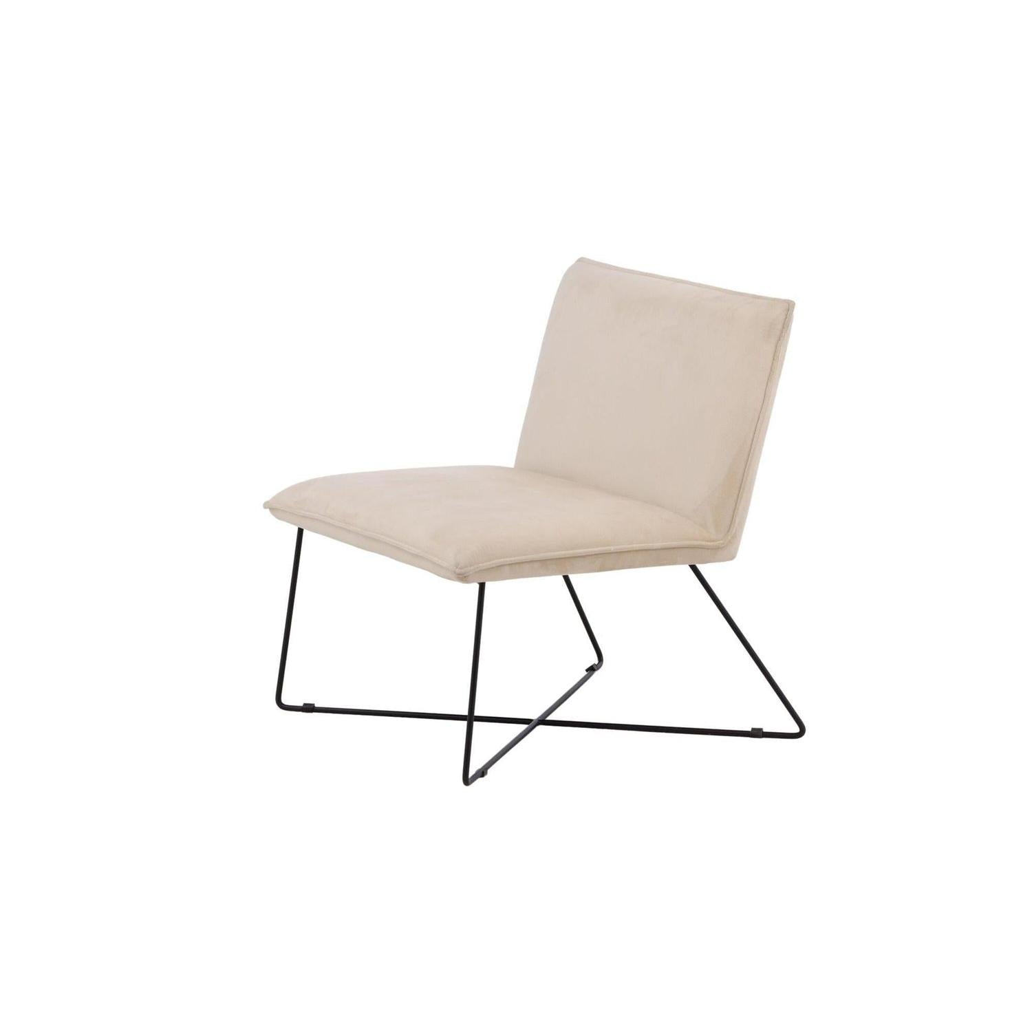Sessel X-lounge aus Samt - Beige-Sessel-Venture Home-le canapé