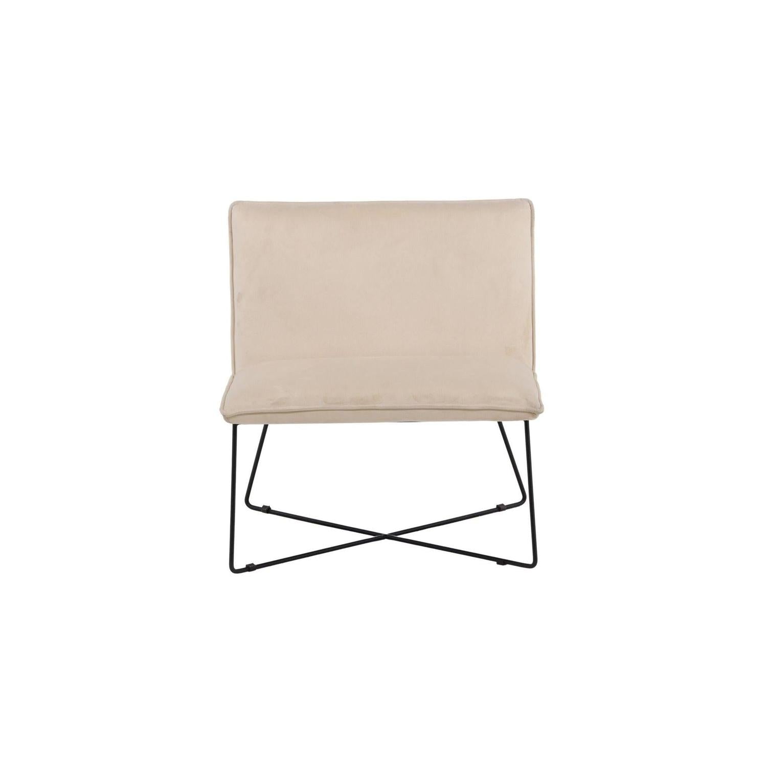 Sessel X-lounge aus Samt - Beige-Sessel-Venture Home-le canapé