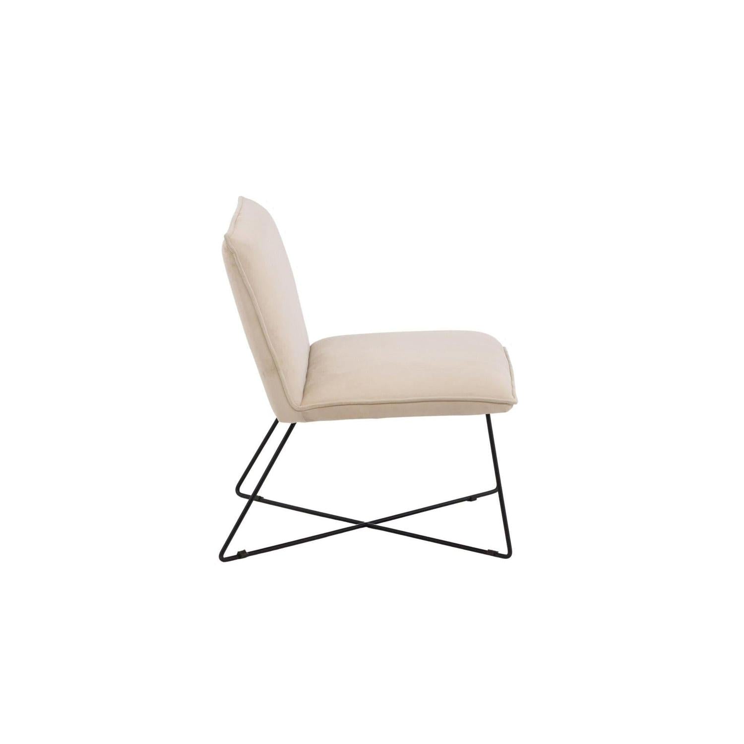 Sessel X-lounge aus Samt - Beige-Sessel-Venture Home-le canapé