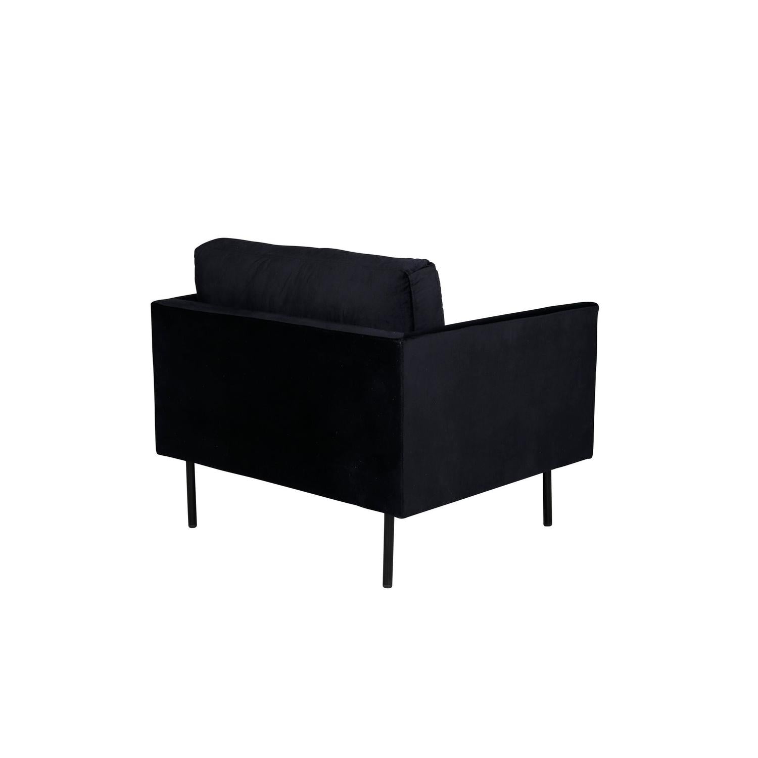 Sessel Zoom aus Samt - Schwarz-Sessel-Venture Home-le canapé