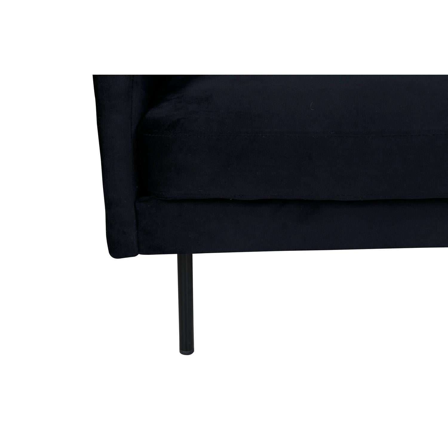 Sessel Zoom aus Samt - Schwarz-Sessel-Venture Home-le canapé