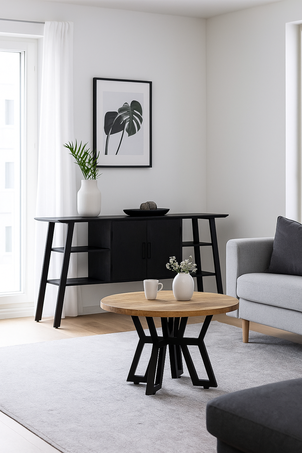 Sideboard Berlin 175cm - Schwarz-Sideboards-Benoa-le canapé