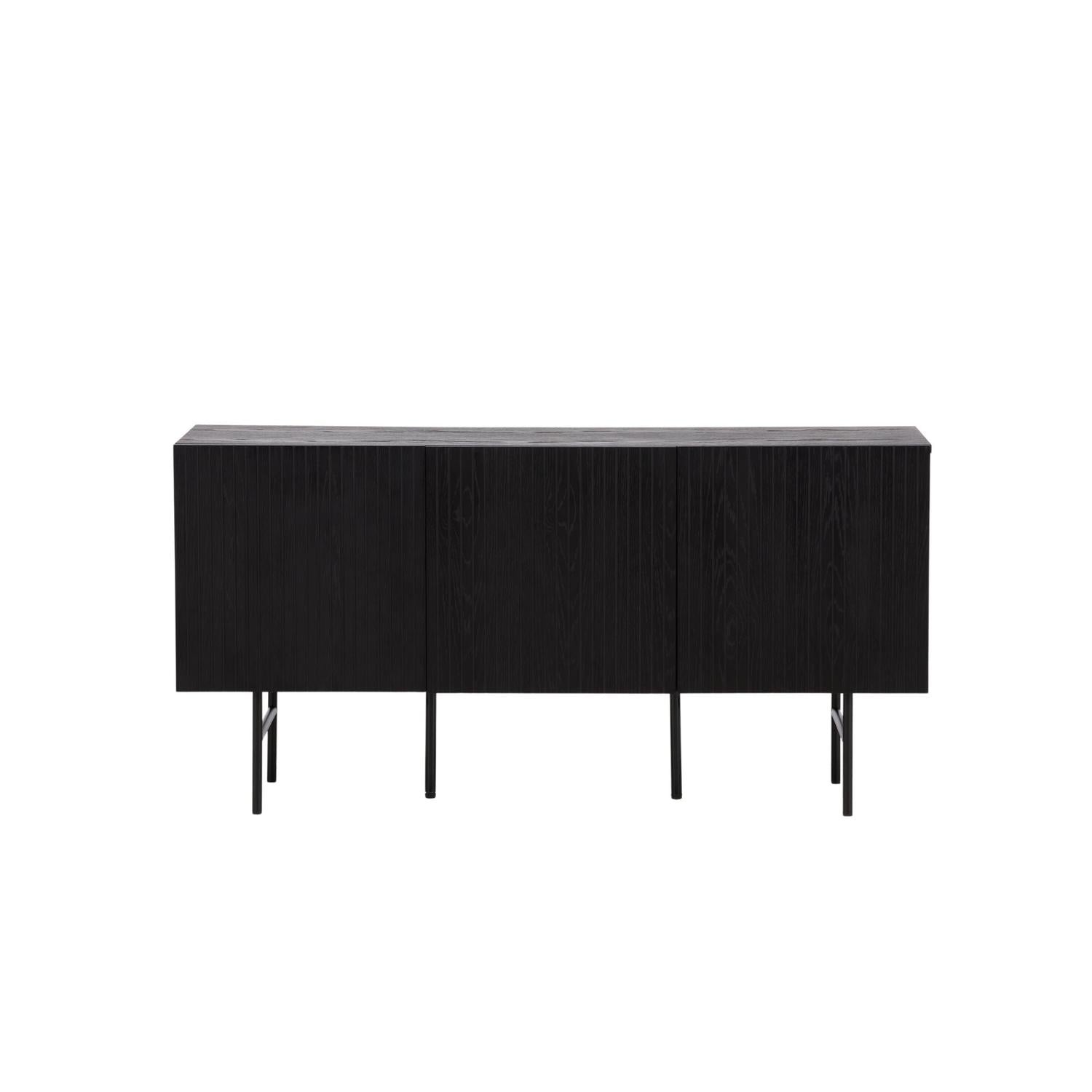Vind Björkön Low Cabinet Storage - Black / Oak/faneer-Vind-le canapé