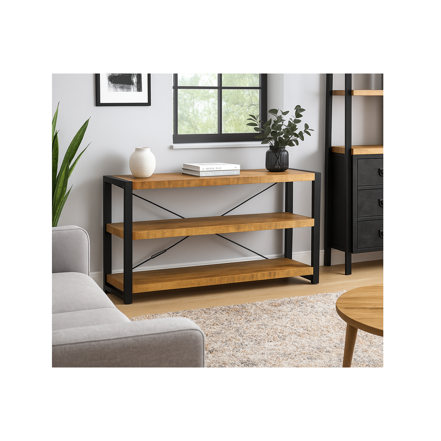 Sideboard Britt 150cm aus Mangoholz - Braun-Sideboards-Benoa-le canapé