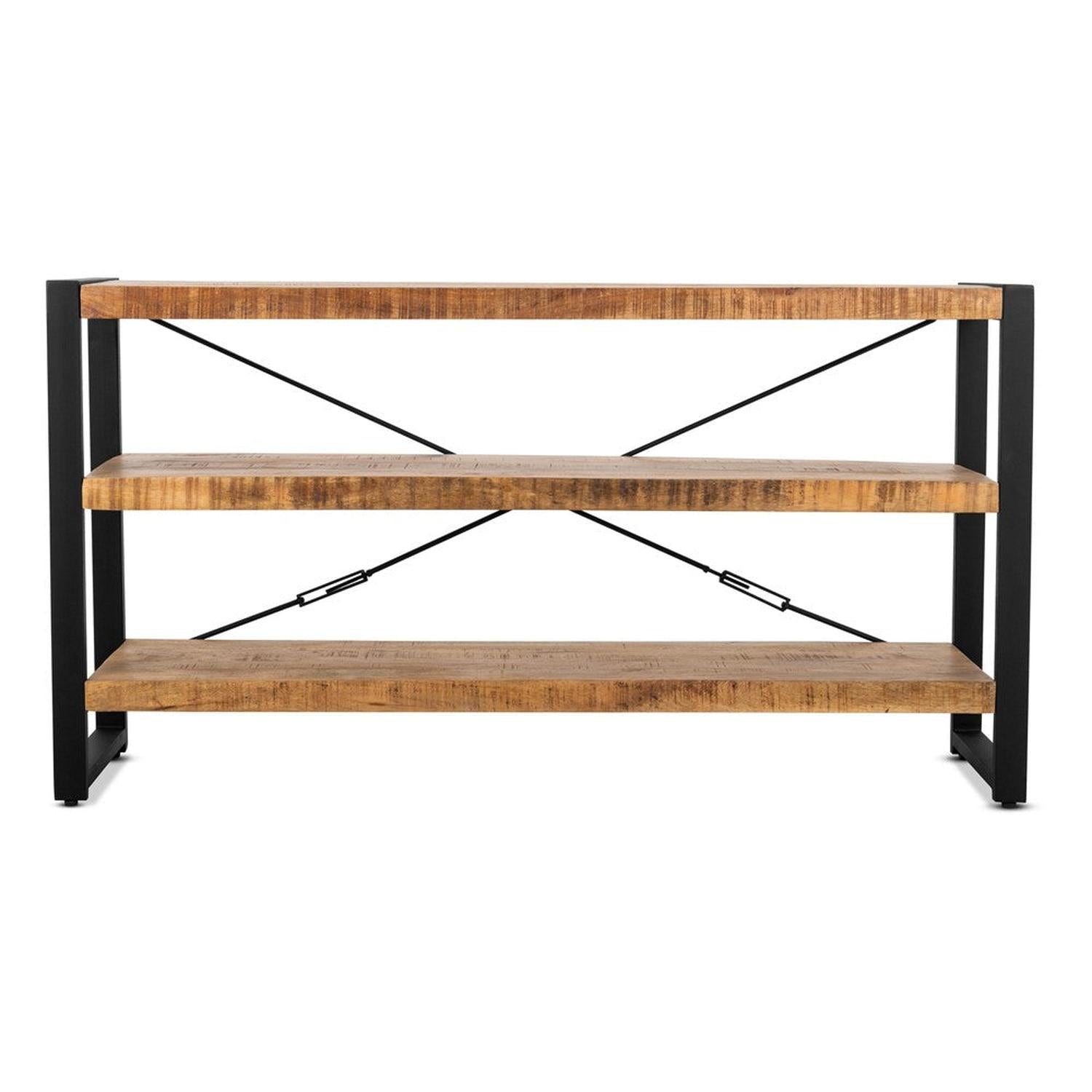 Sideboard Britt 150cm aus Mangoholz - Braun-Sideboards-Benoa-le canapé