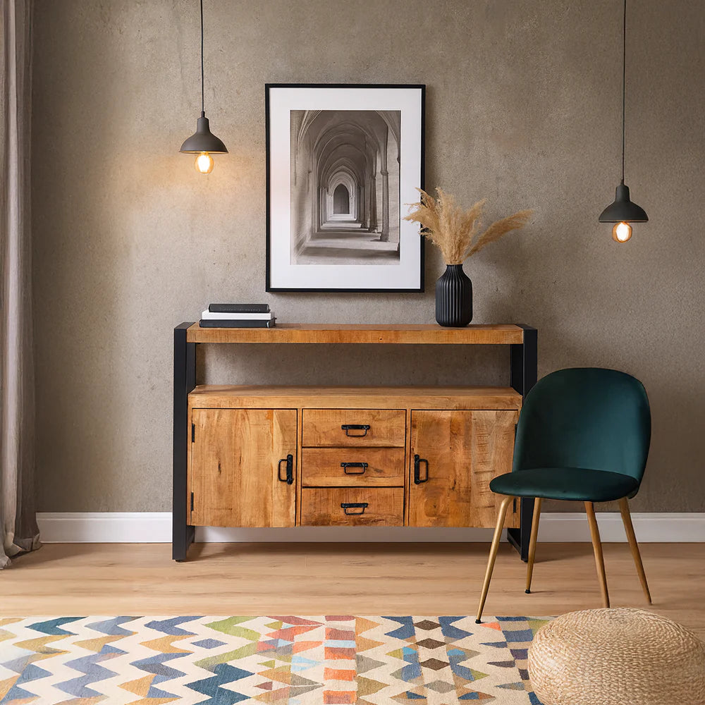 Sideboard Britt mit Schubladen und Türen 135cm - Hellbraun-Sideboards-Benoa-le canapé