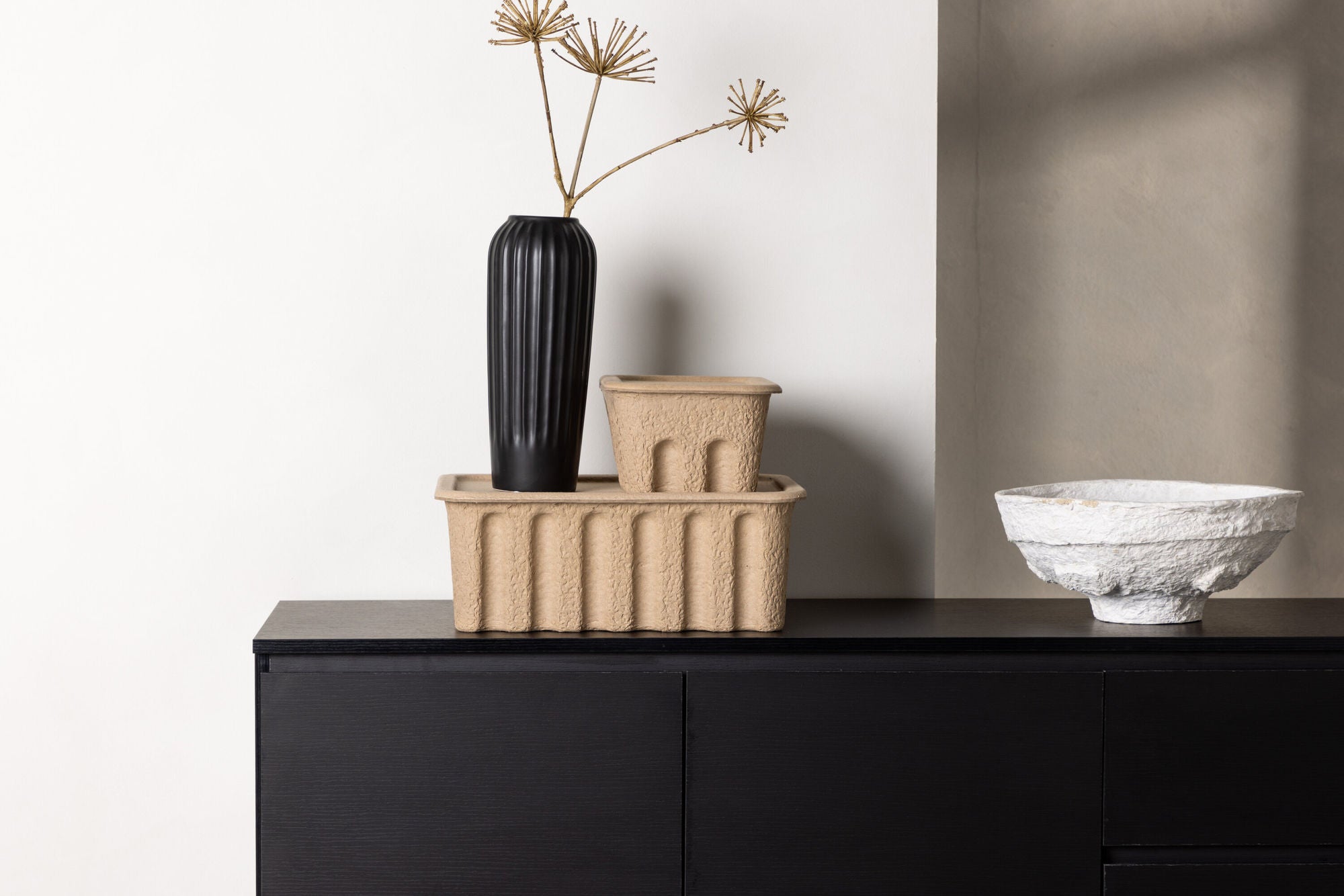 Sideboard Corpus 138cm - Schwarz-Sideboards-Venture Home-le canapé
