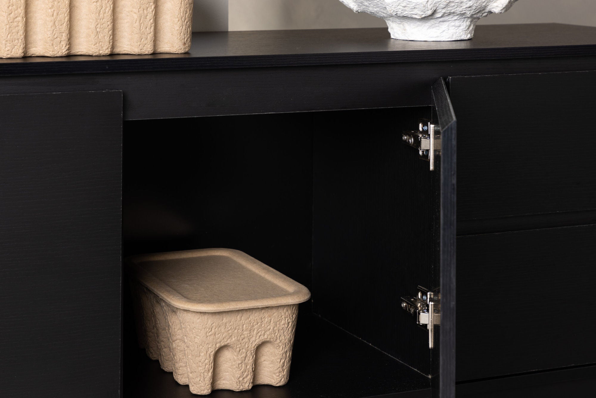 Sideboard Corpus 138cm - Schwarz-Sideboards-Venture Home-le canapé