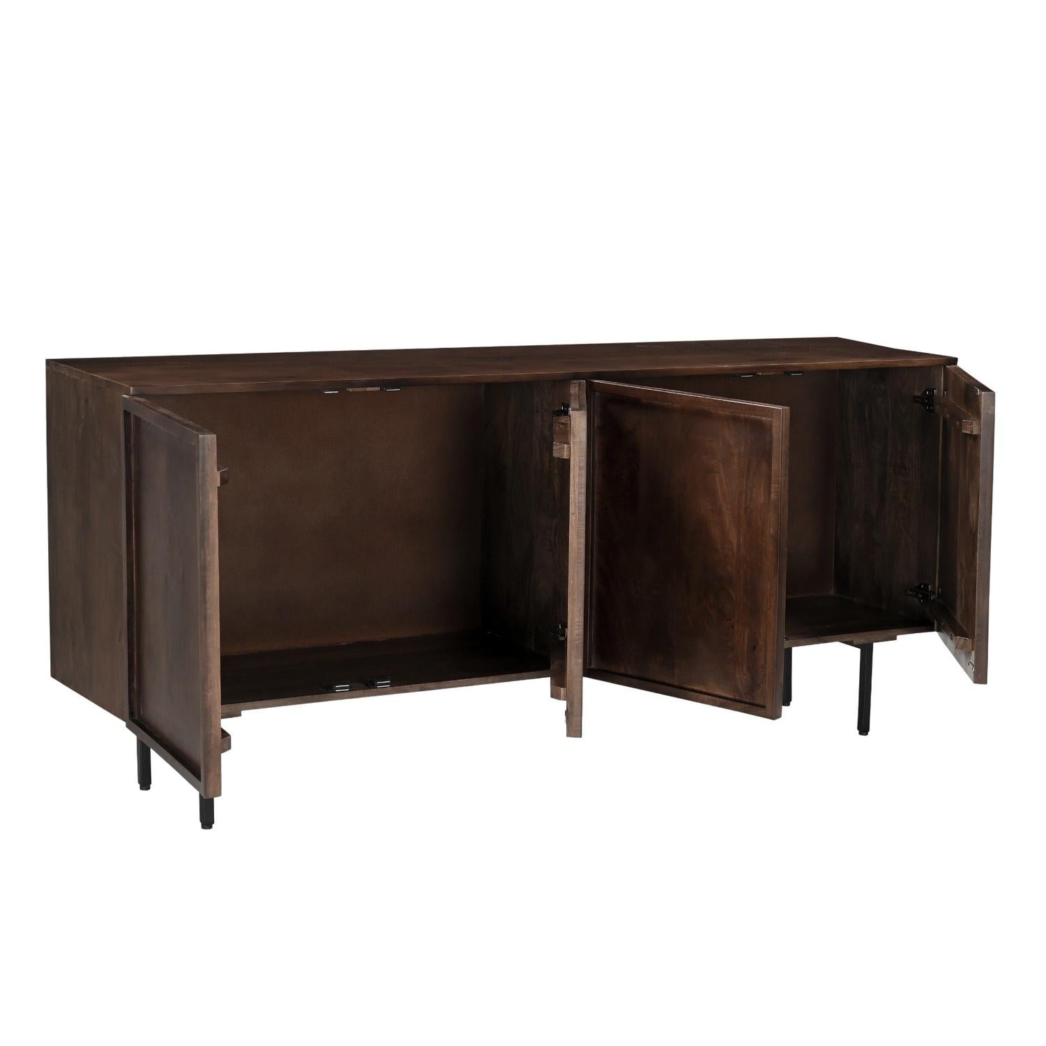 Sideboard Elan aus Mangoholz 180cm - Braun-Sideboards-Livingfurn-le canapé