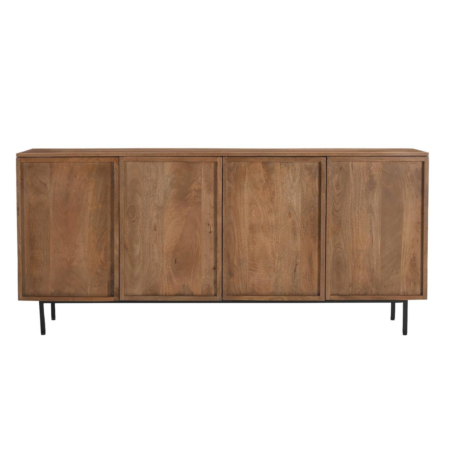 Sideboard Elan aus Mangoholz 180cm - Hellbraun-Sideboards-Livingfurn-le canapé