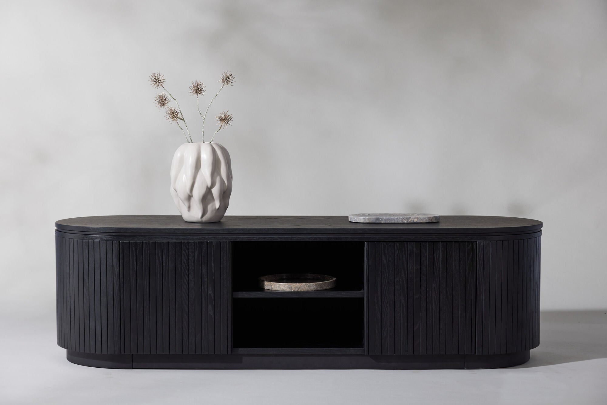 Sideboard Fjällbacka 160x45cm - Schwarz-Sideboards-Vind-le canapé