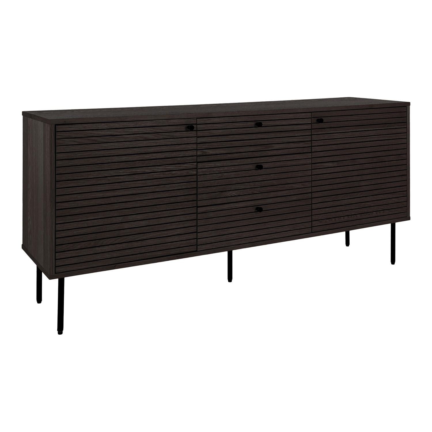 Sideboard Kyoto 150cm mit Schubladen mittig - Smoked (Dunkelbraun)-Sideboards-House Nordic-le canapé