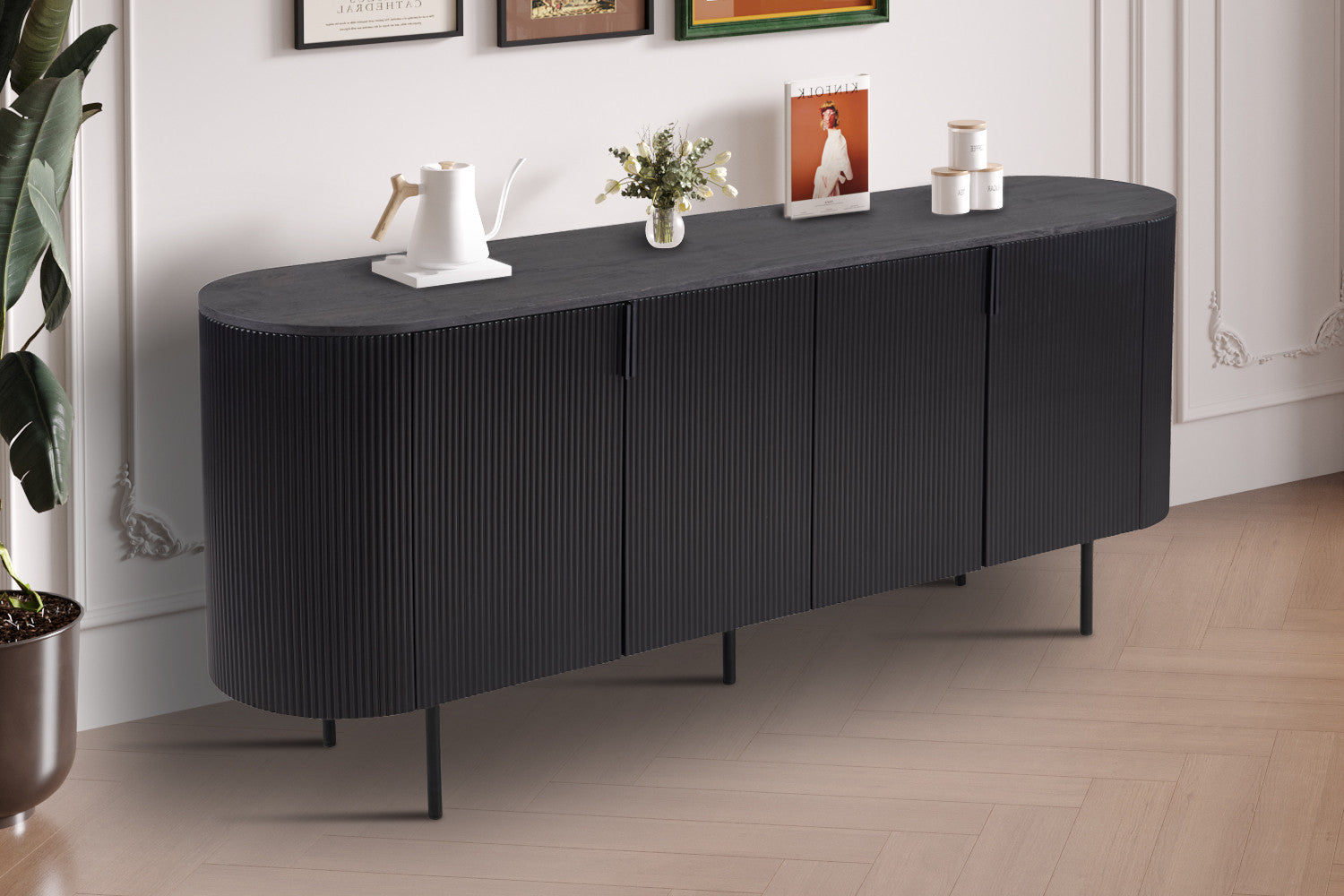 Sideboard Lagos 200cm - Dunkelbraun-Sideboards-Rousseau-le canapé