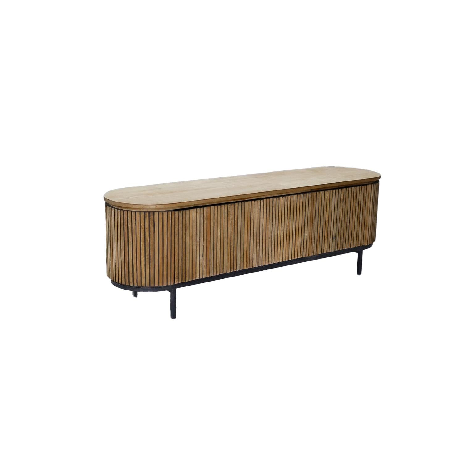 Sideboard Lausanne aus Teakholz 170cm - Braun-Sideboards-Livingfurn-le canapé