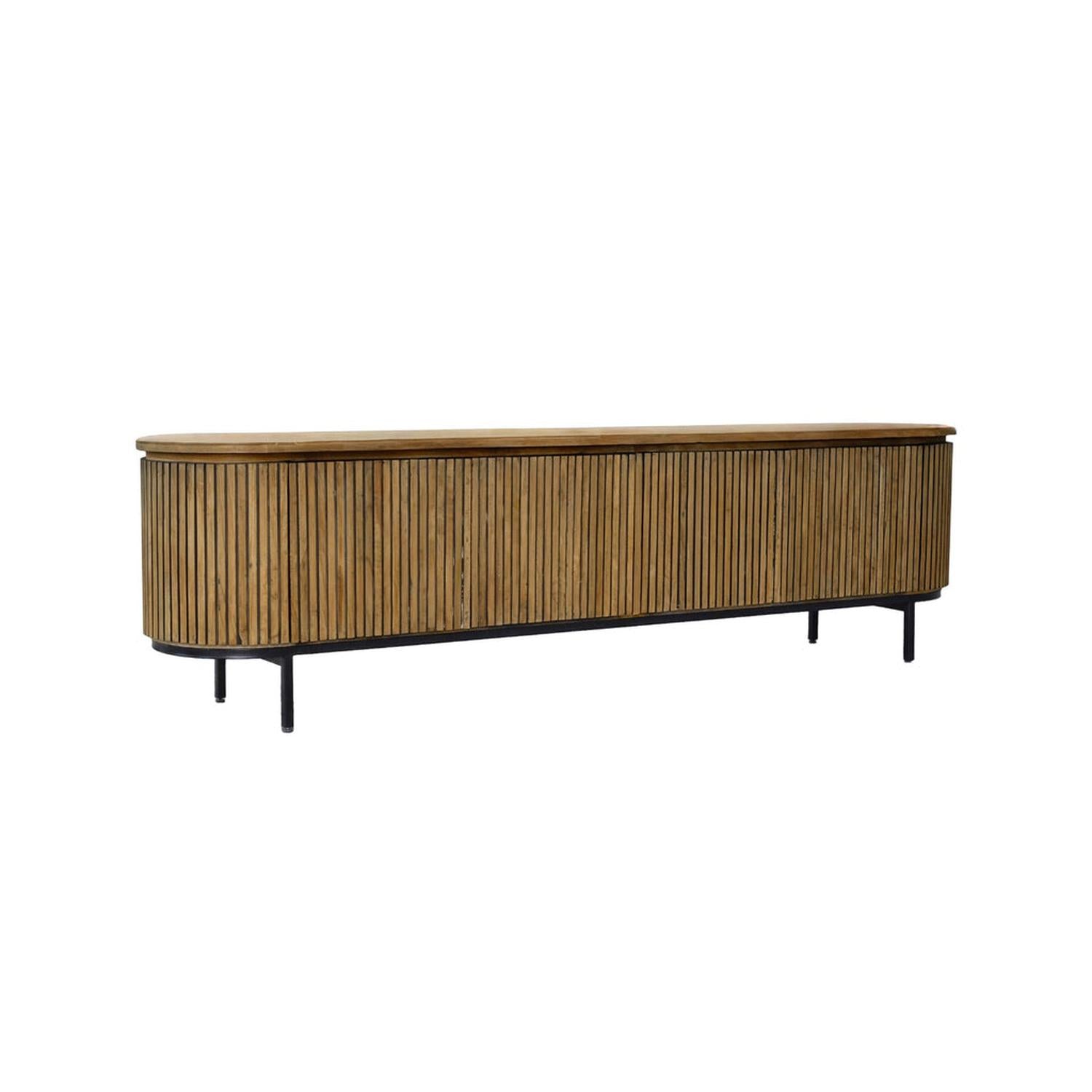 Sideboard Lausanne aus Teakholz 210cm - Braun-Sideboards-Livingfurn-le canapé