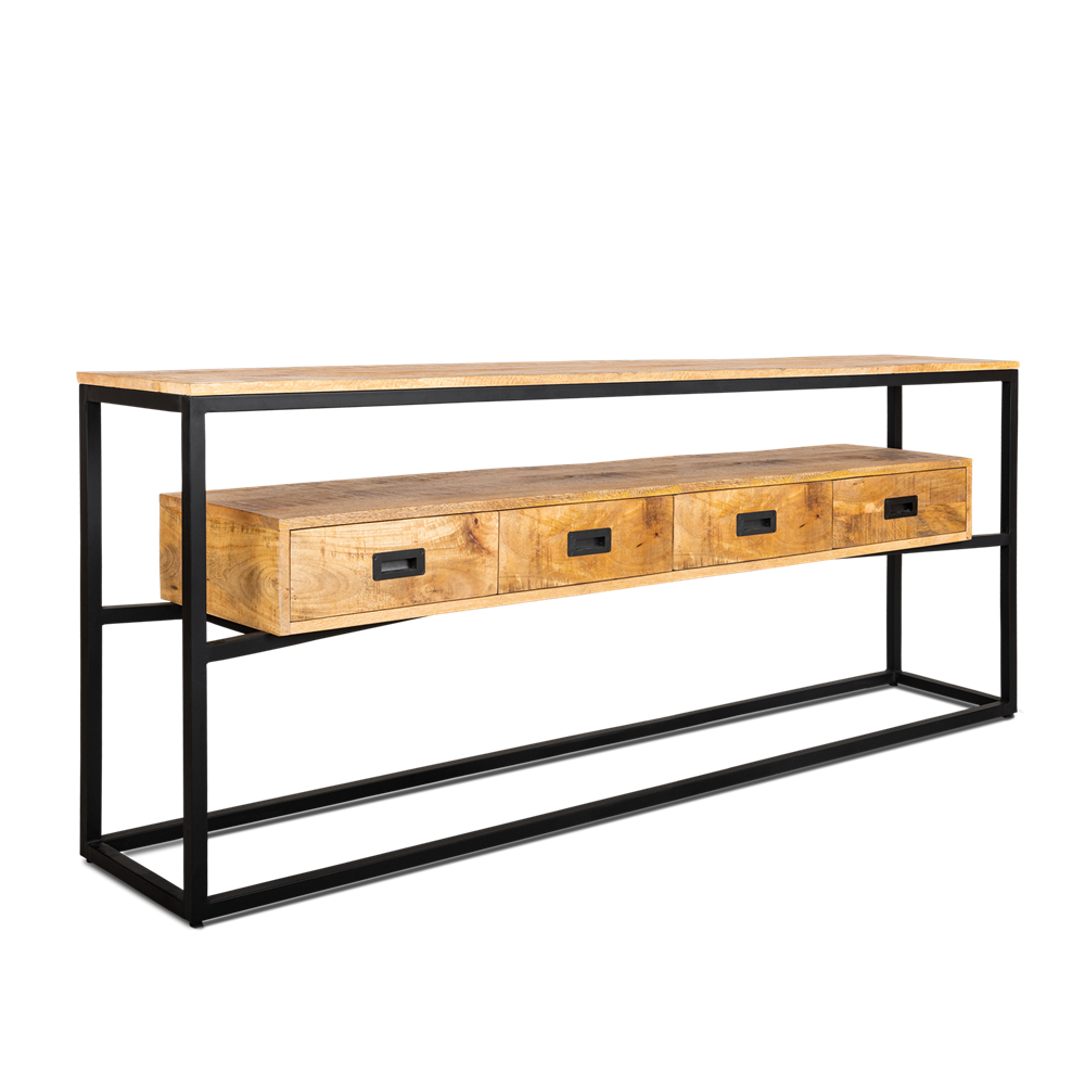 Sideboard Len 180x77cm - Hellbraun-Sideboards-Benoa-le canapé