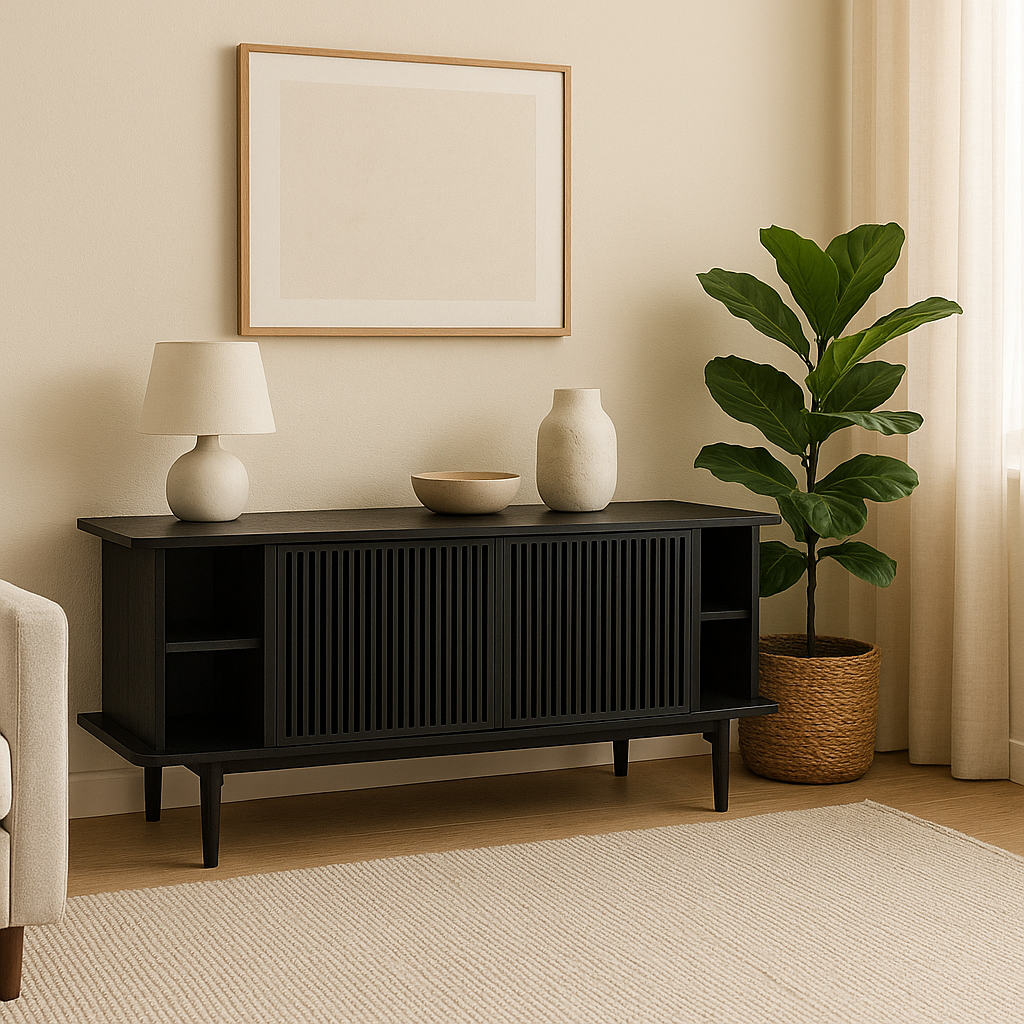 Sideboard Louvre 175cm - Schwarz-Sideboards-Njordec-le canapé