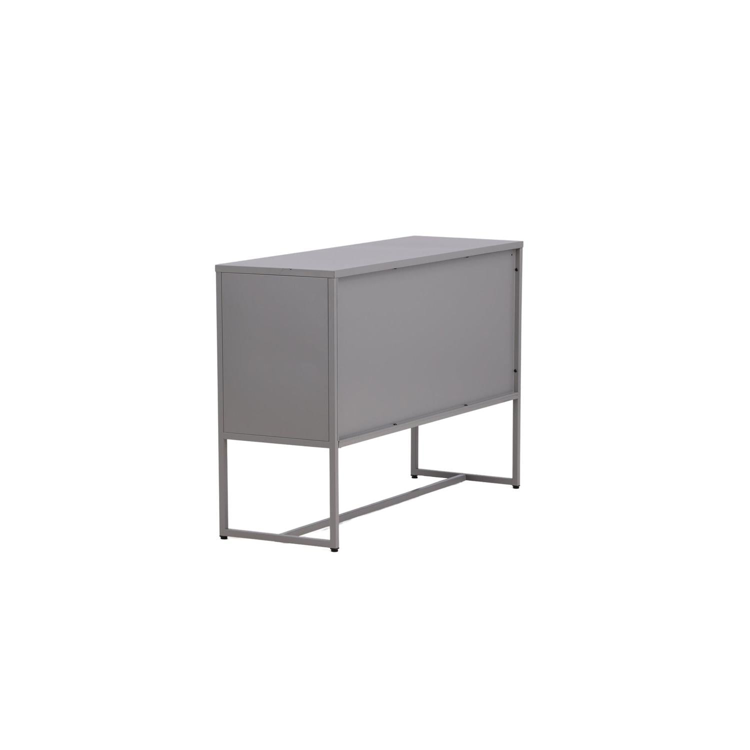 Sideboard Malla aus Metall 120cm - Hellgrau-Sideboards-Venture Home-le canapé