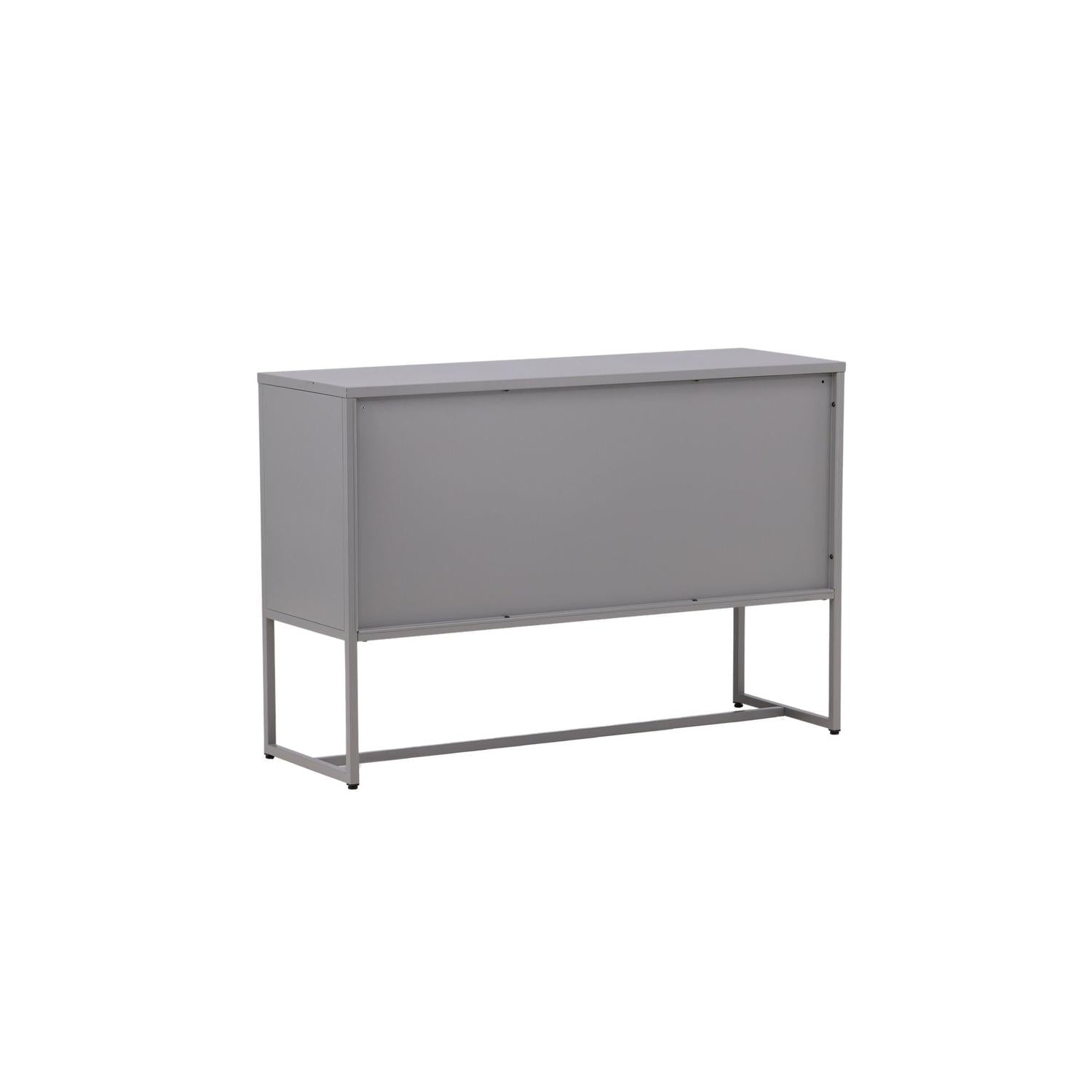 Sideboard Malla aus Metall 120cm - Hellgrau-Sideboards-Venture Home-le canapé