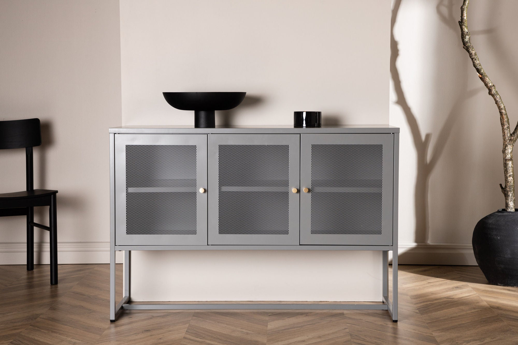 Sideboard Malla aus Metall 120cm - Hellgrau-Sideboards-Venture Home-le canapé
