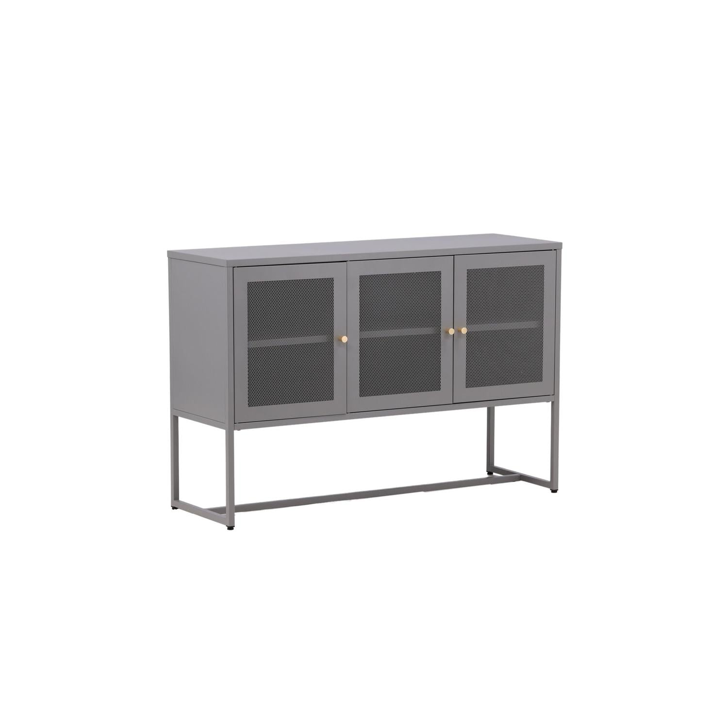 Sideboard Malla aus Metall 120cm - Hellgrau-Sideboards-Venture Home-le canapé