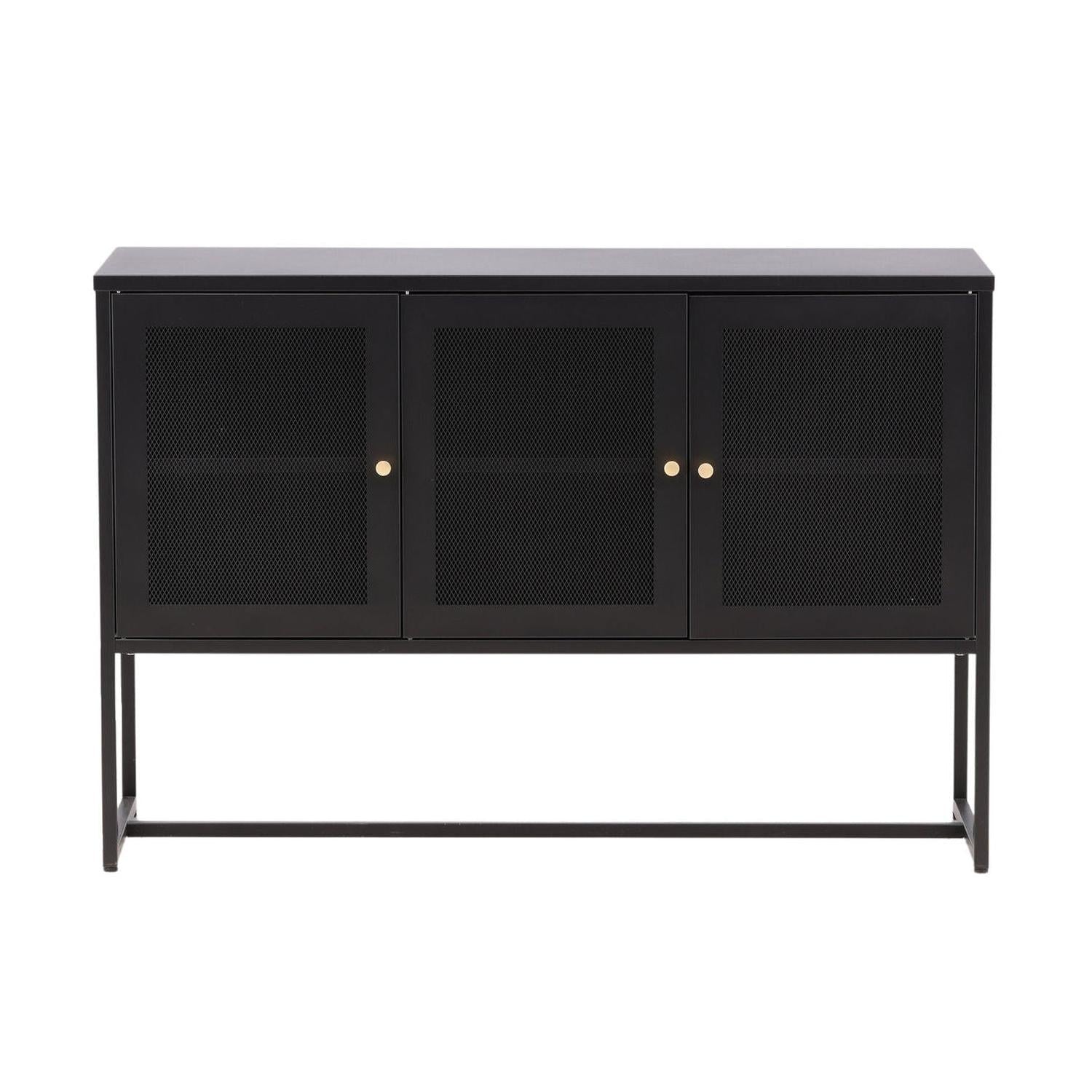 Sideboard Malla aus Metall 120cm - Schwarz-Sideboards-Venture Home-le canapé
