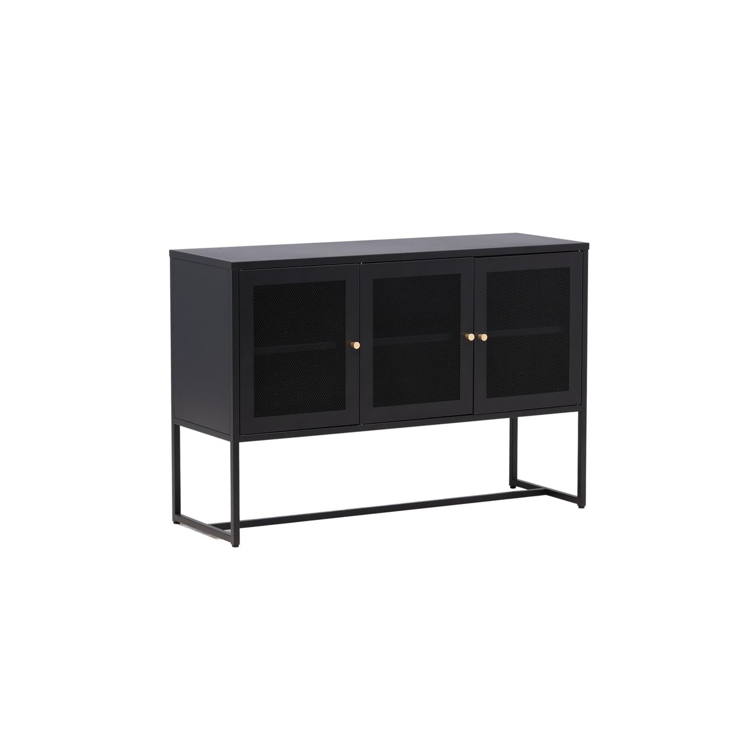 Sideboard Malla aus Metall 120cm - Schwarz-Sideboards-Venture Home-le canapé