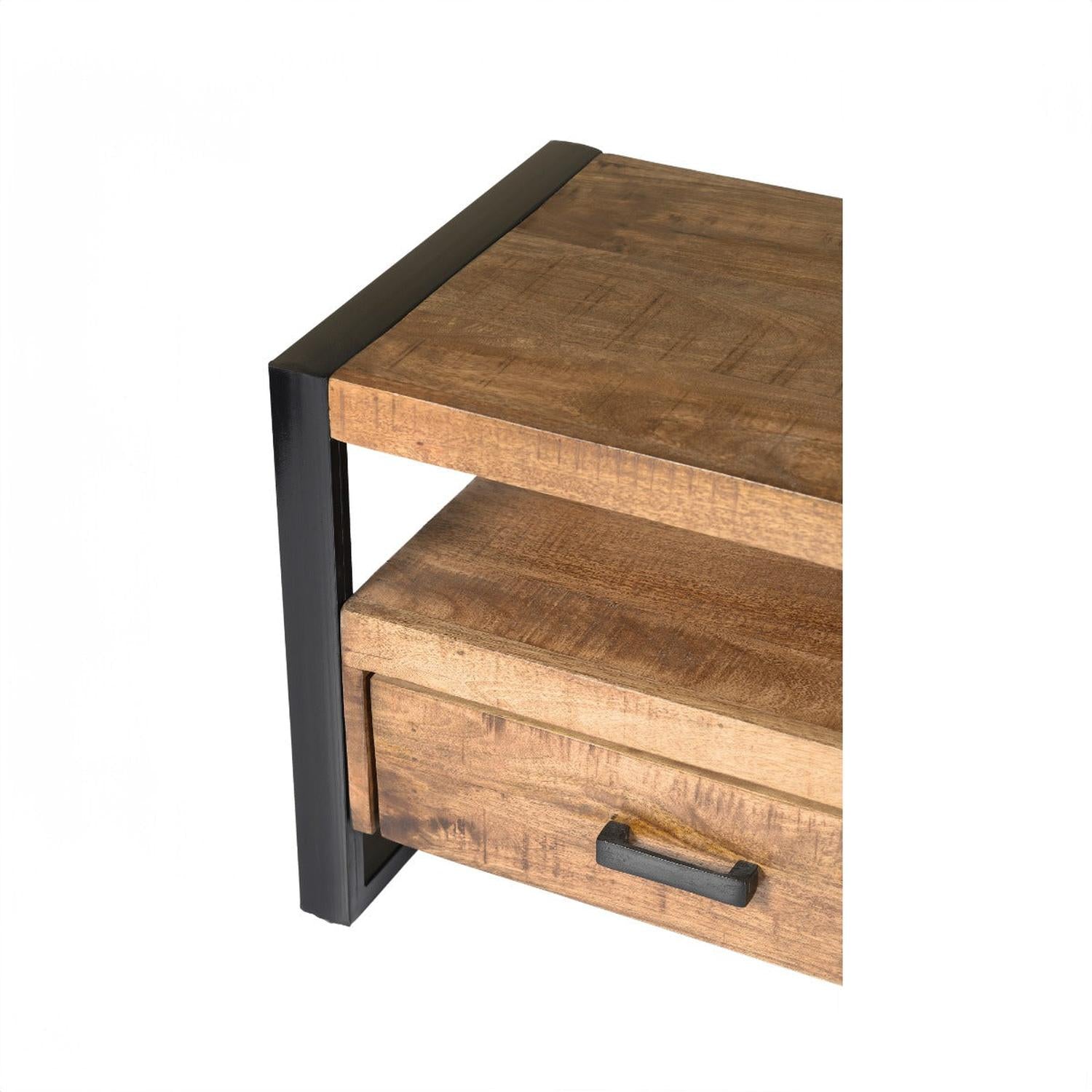 Sideboard Nairobi aus Mangoholz 120cm - Braun-Sideboards-Livingfurn-le canapé