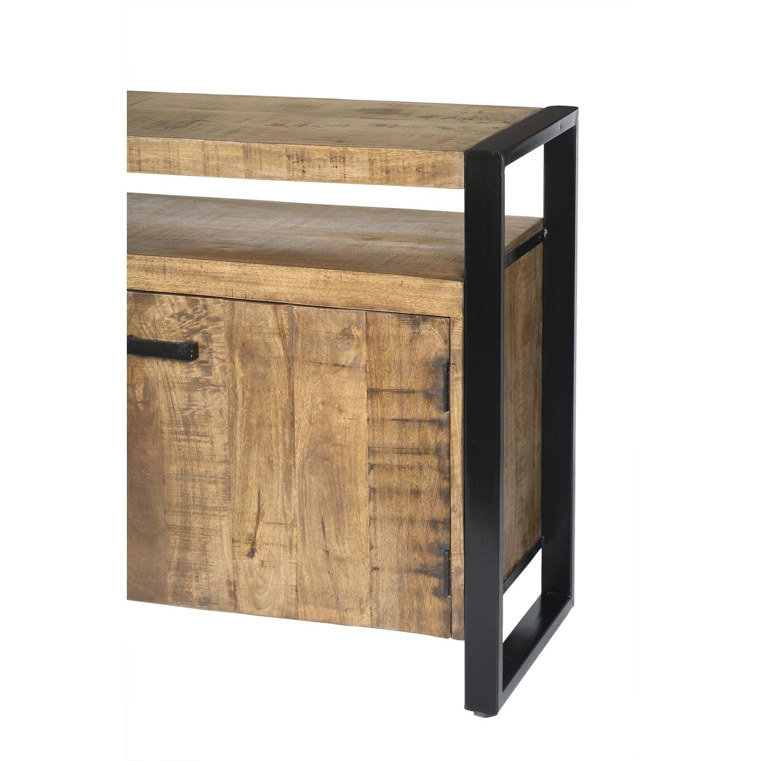 Sideboard Nairobi aus Mangoholz 180cm - Braun-Sideboards-Livingfurn-le canapé
