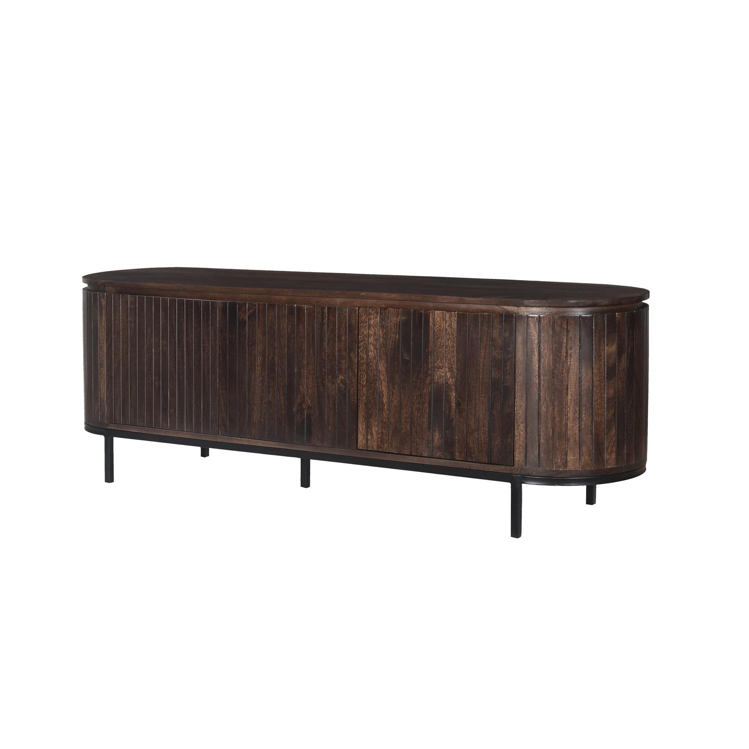 Sideboard Noor aus Mangoholz 170cm - Dunkelbraun-Sideboards-Livingfurn-le canapé