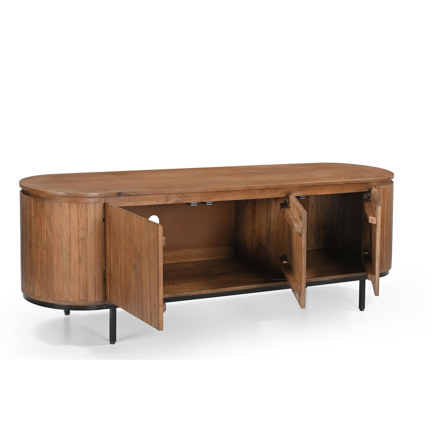 Sideboard Noor aus Mangoholz 170cm - Hellbraun-Sideboards-Livingfurn-le canapé