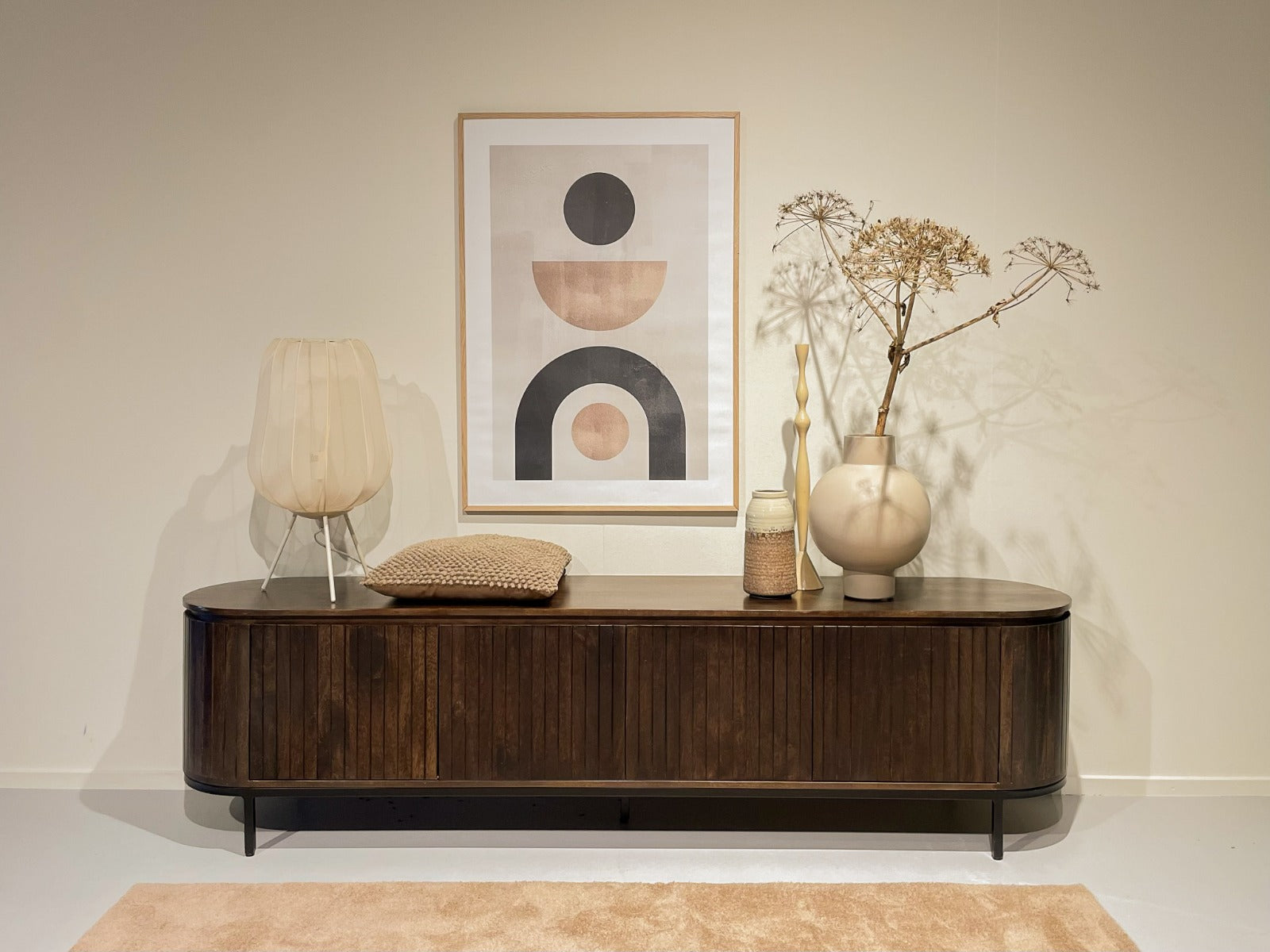 Sideboard Noor aus Mangoholz 210cm - Dunkelbraun-Sideboards-Livingfurn-le canapé