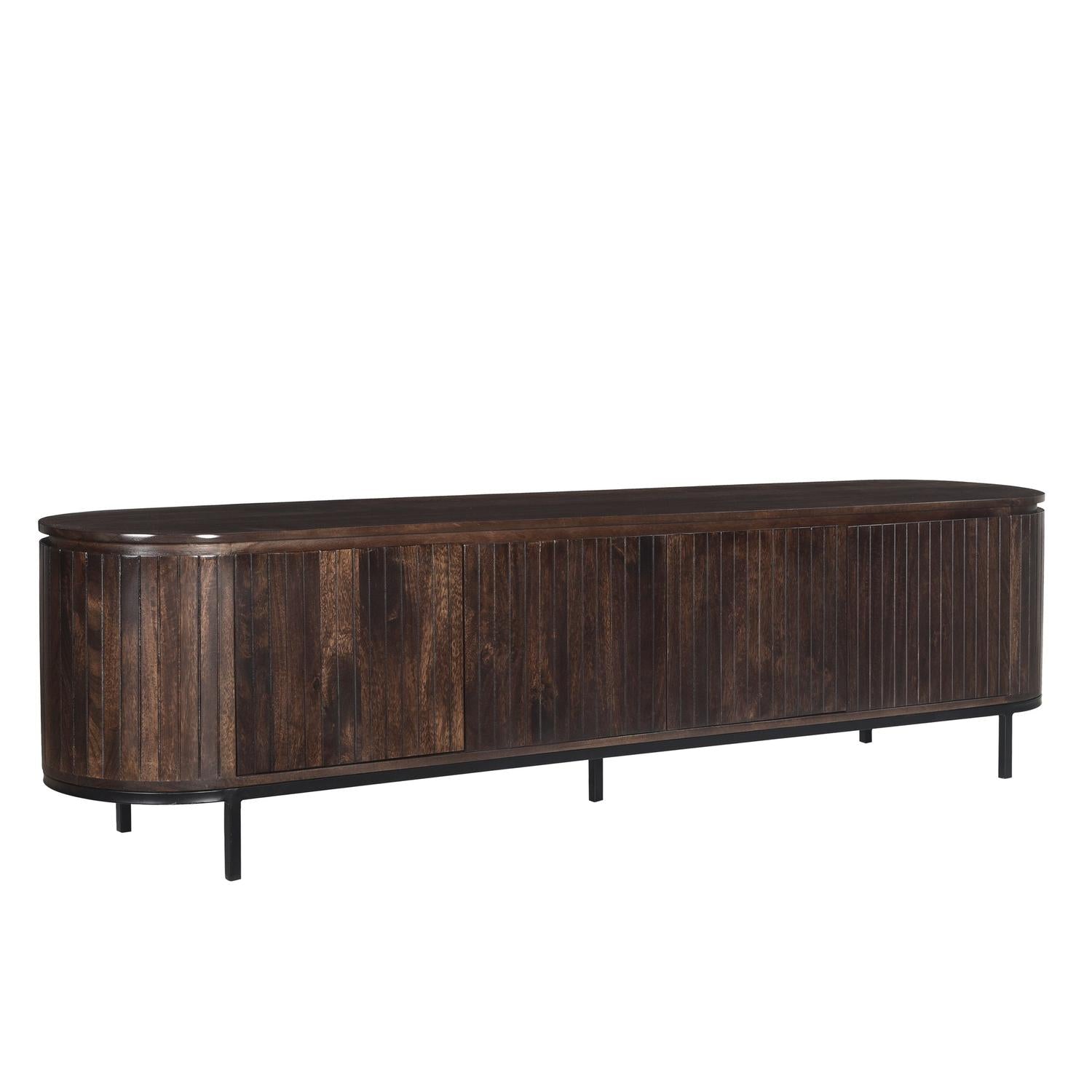 Sideboard Noor aus Mangoholz 210cm - Dunkelbraun-Sideboards-Livingfurn-le canapé