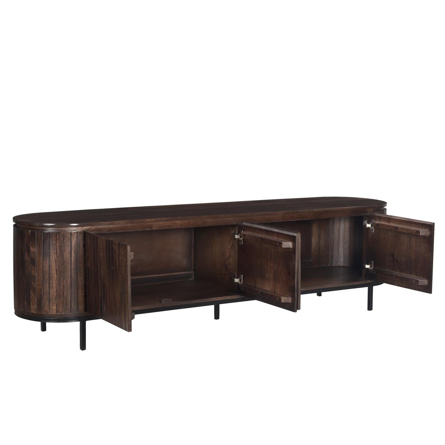 Sideboard Noor aus Mangoholz 210cm - Dunkelbraun-Sideboards-Livingfurn-le canapé