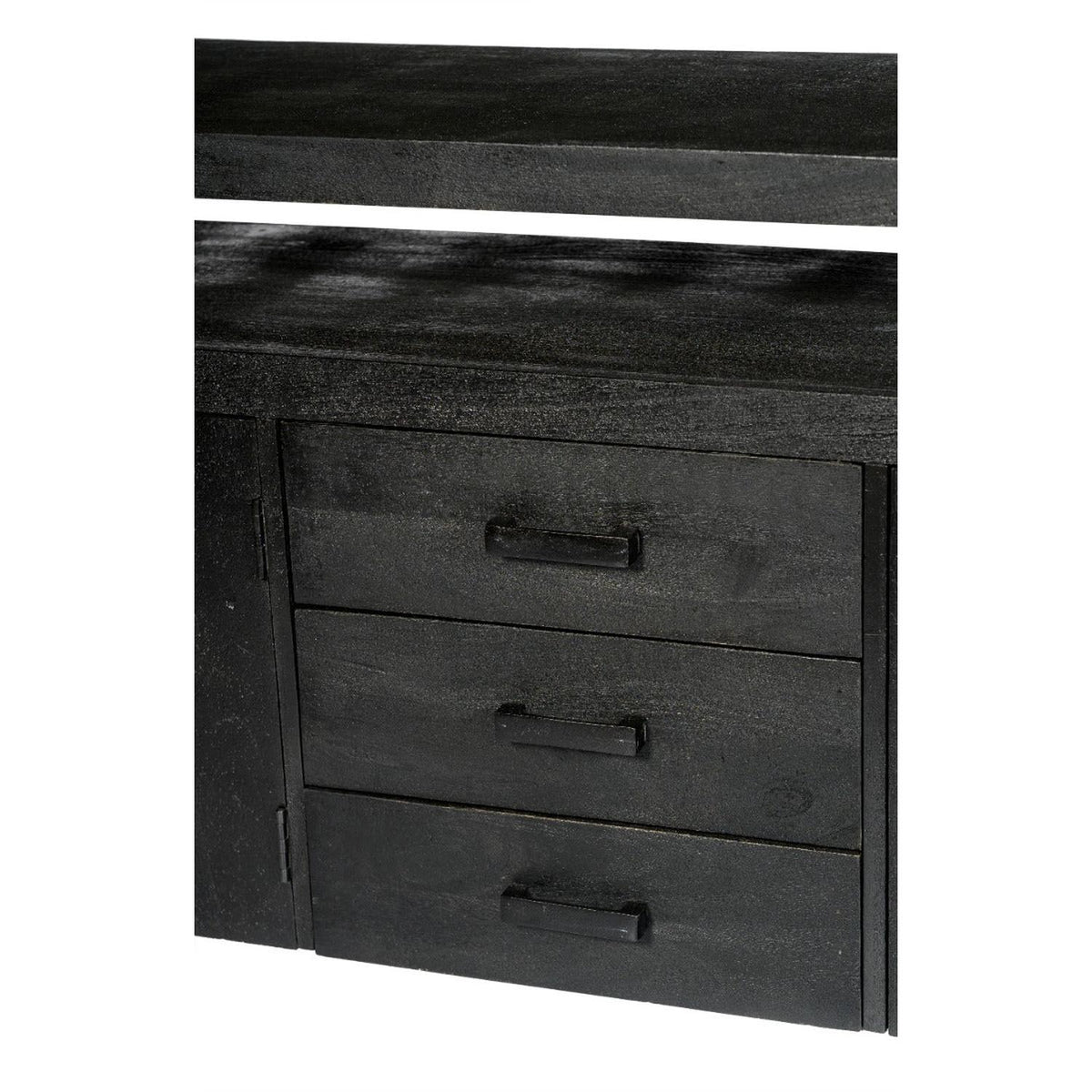 Sideboard Norris aus Mangoholz 210cm - Schwarz-Sideboards-Livingfurn-le canapé
