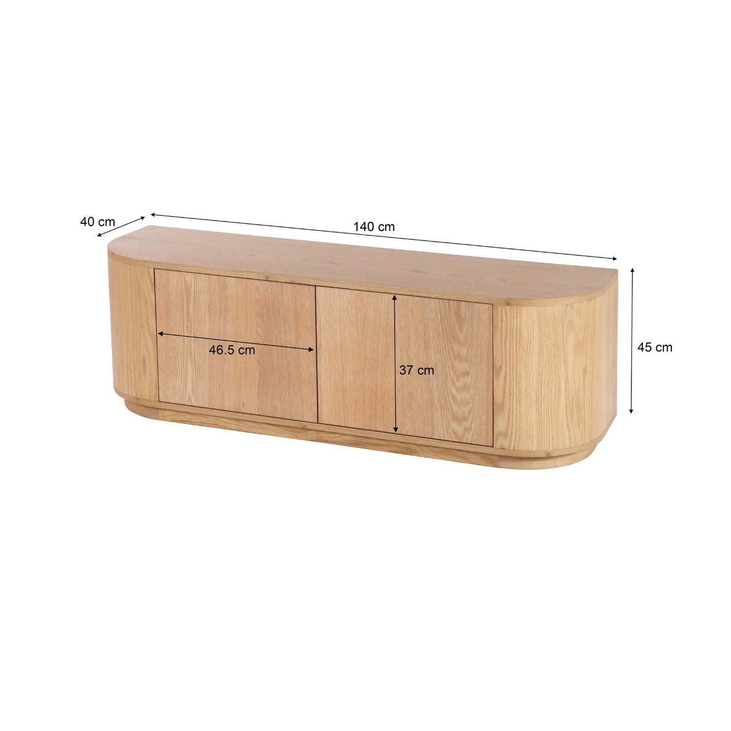 Sideboard Novero 140cm - Hellbraun-Sideboards-Livingfurn-le canapé