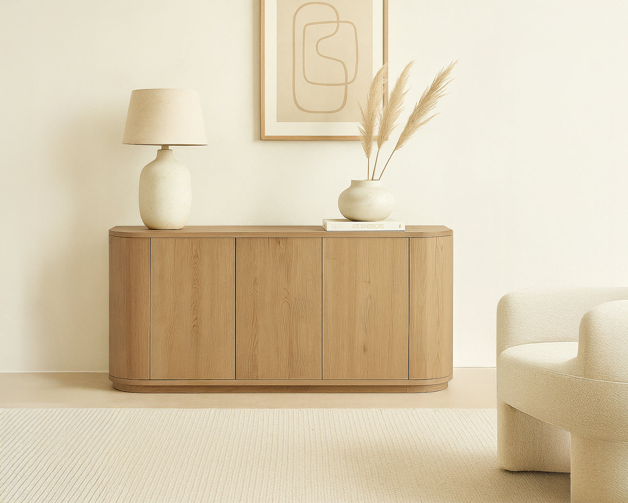 Sideboard Novero 170cm - Hellbraun-Sideboards-Livingfurn-le canapé