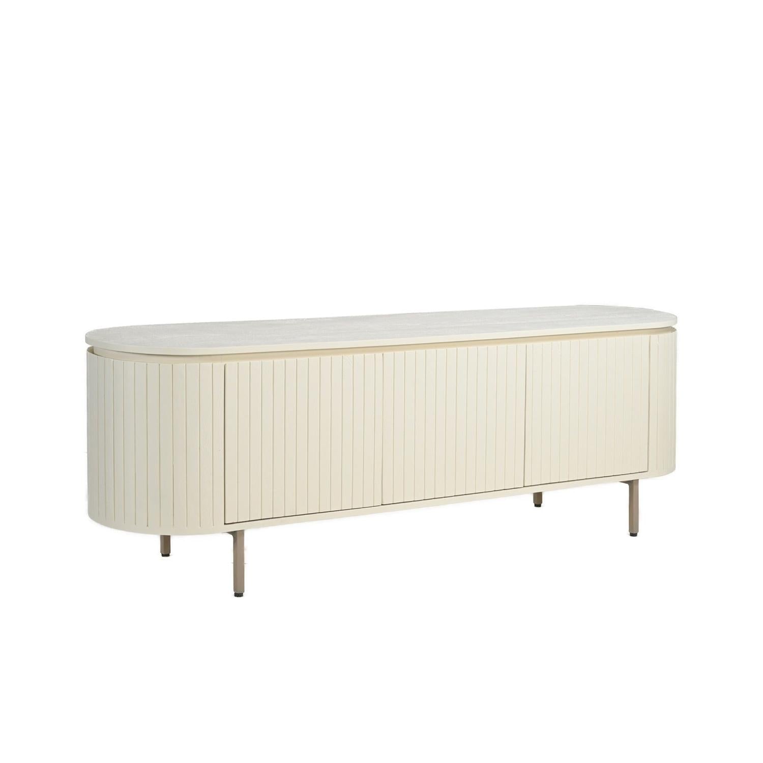 Sideboard Patou aus Mangoholz 170cm - Cremeweiß-Sideboards-Livingfurn-le canapé