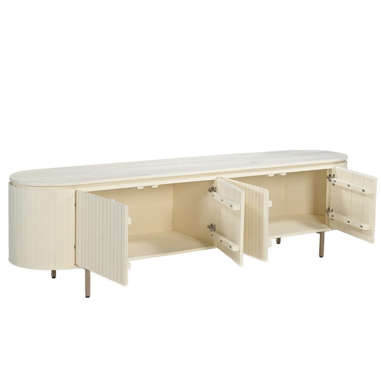 Sideboard Patou aus Mangoholz 210cm - Cremeweiß-Sideboards-Livingfurn-le canapé