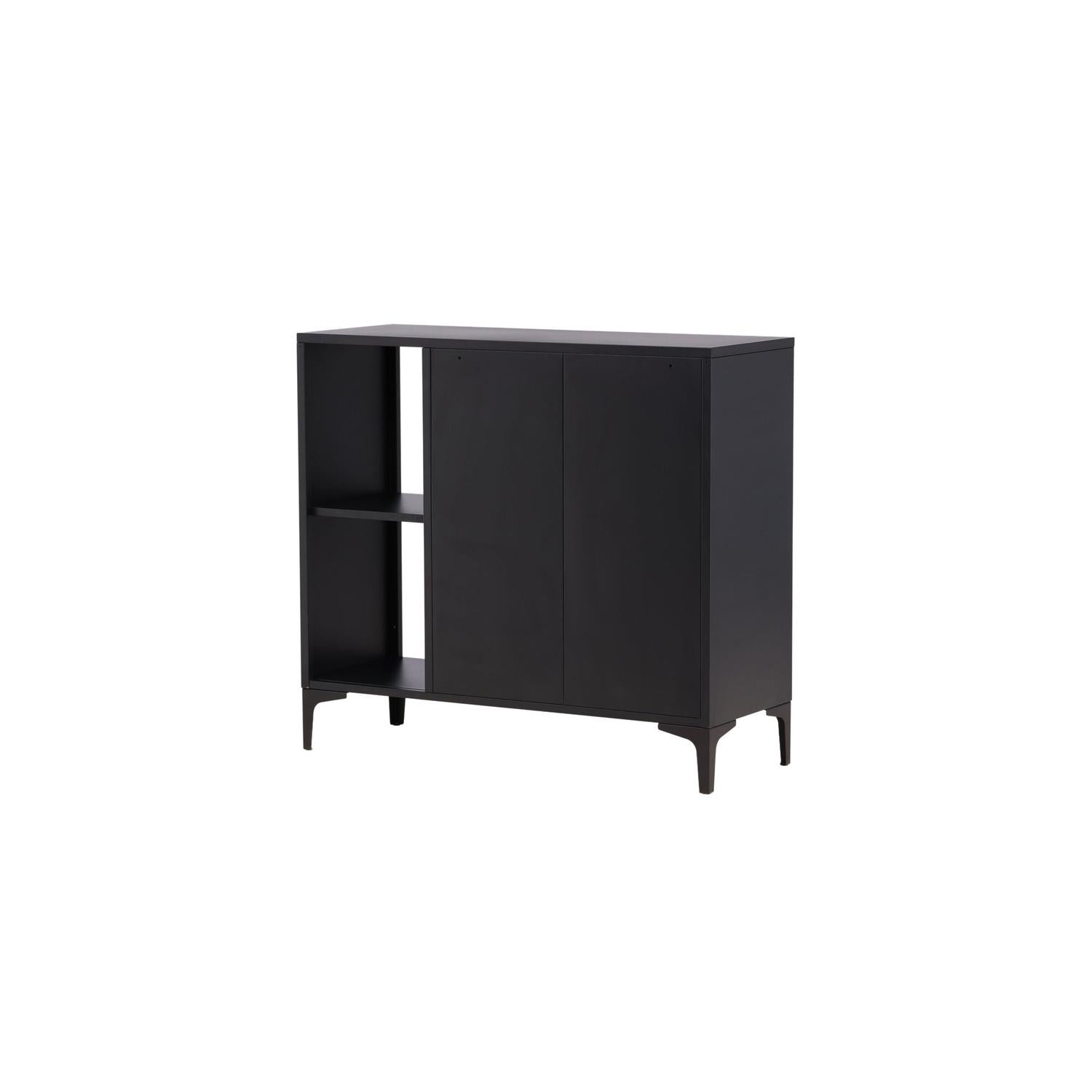 Sideboard Piring 110cm - Schwarz-Sideboards-Venture Home-le canapé