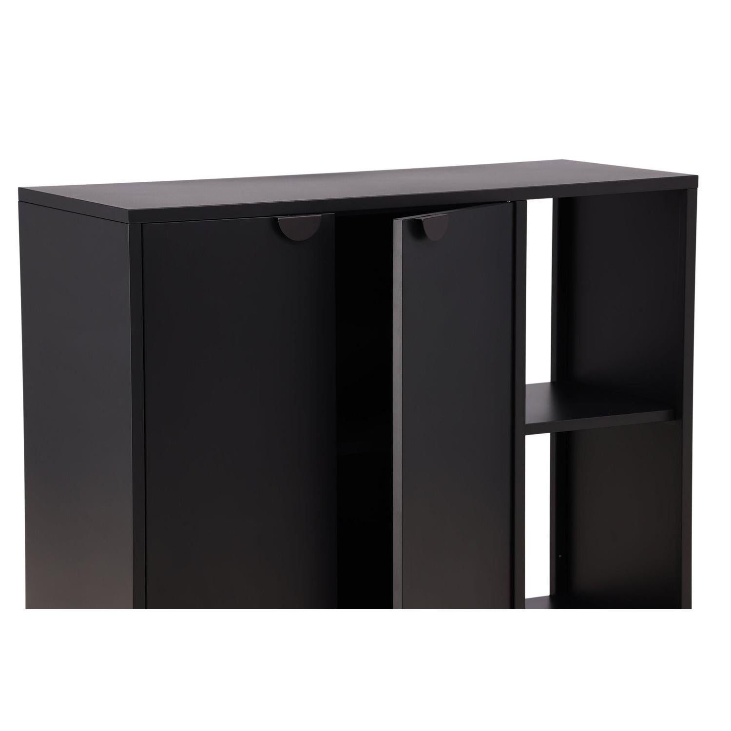 Sideboard Piring 110cm - Schwarz-Sideboards-Venture Home-le canapé