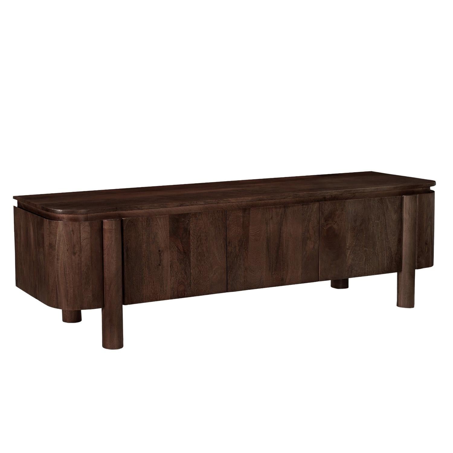 Sideboard Salano aus Mangoholz 170cm - Dunkelbraun-Sideboards-Livingfurn-le canapé