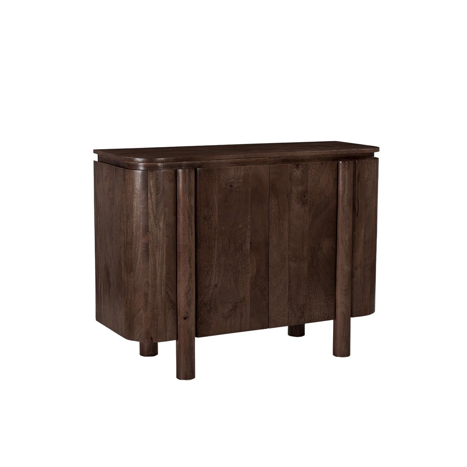 Sideboard Salano aus Mangoholz - Dunkelbraun-Sideboards-Livingfurn-le canapé