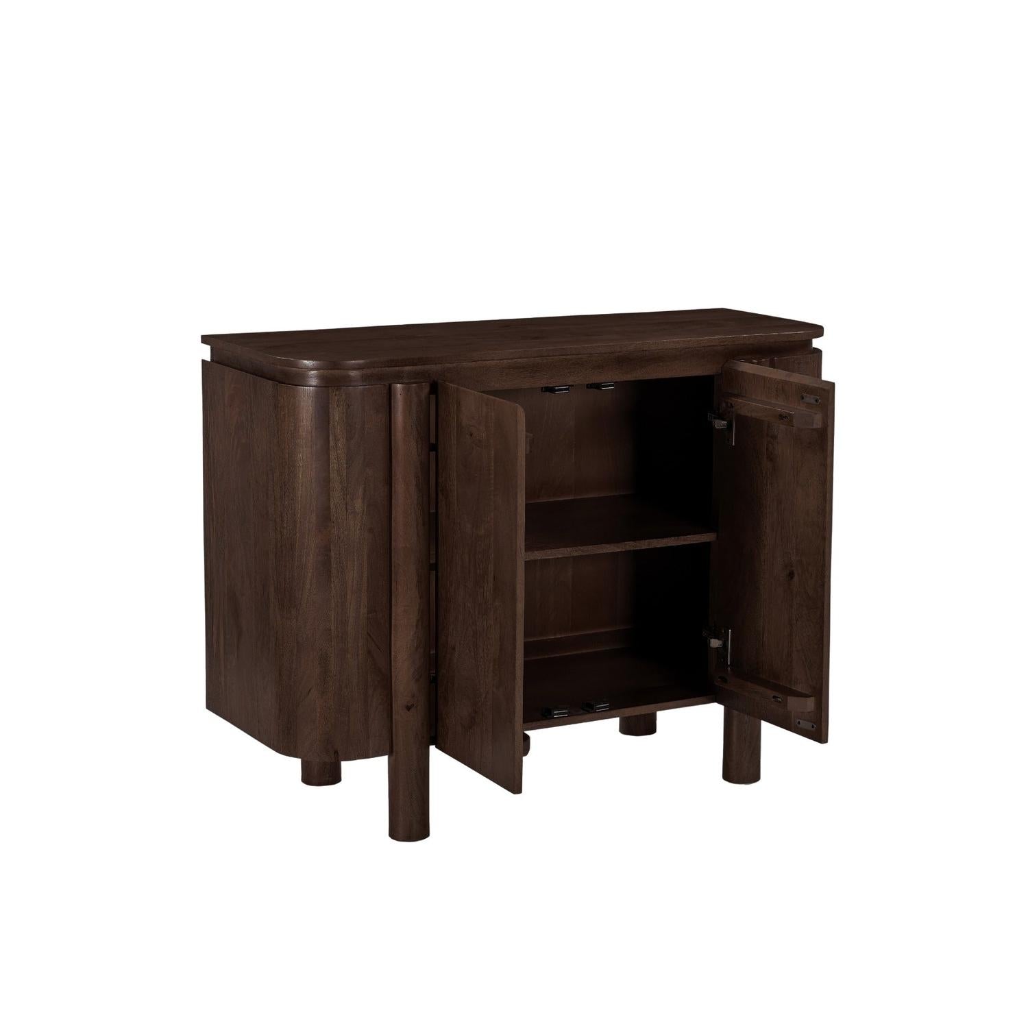 Sideboard Salano aus Mangoholz - Dunkelbraun-Sideboards-Livingfurn-le canapé
