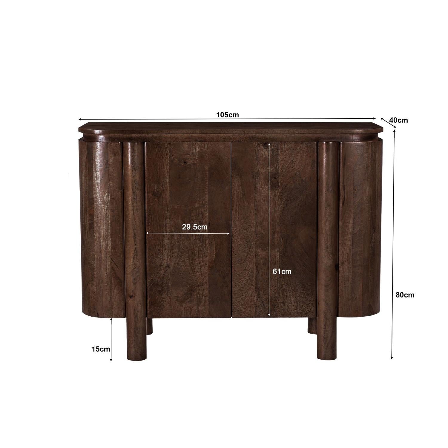 Sideboard Salano aus Mangoholz - Dunkelbraun-Sideboards-Livingfurn-le canapé