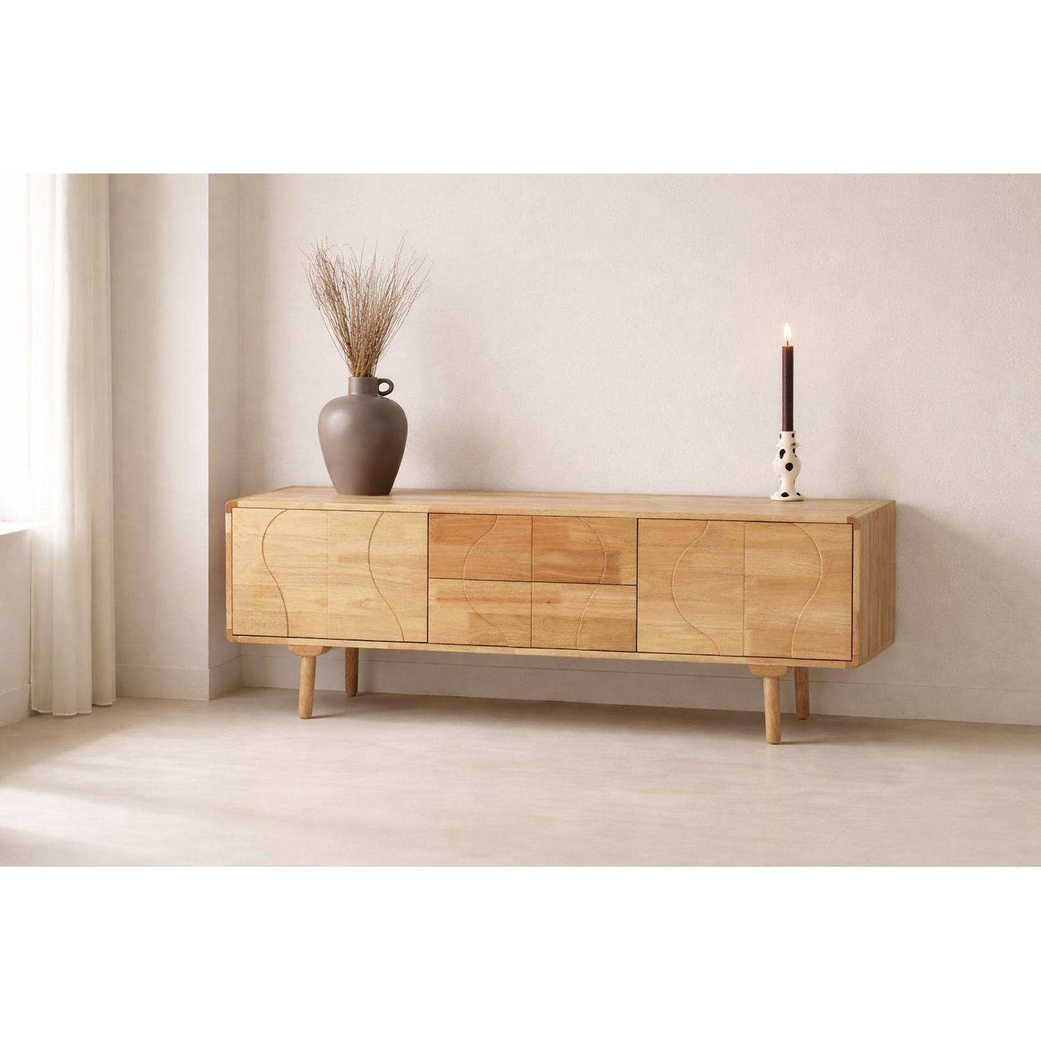 Sideboard Skärhamn 180cm - Hellbraun-Sideboards-Vind-le canapé